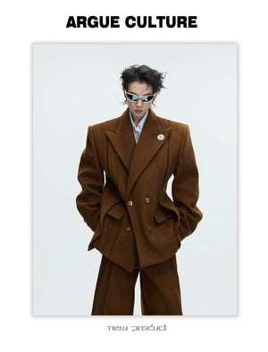 desc::oversized-deconstructed-wool-blazer-set-with-cinched-waist-detail-img-8