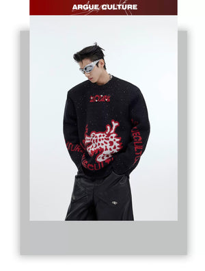 desc::oversized-dragon-shimmer-knit-sweater-streetwear-pullover-detail-img-1