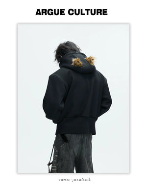 desc::oversized-fake-two-piece-sherpa-lined-hoodie-detail-img-13