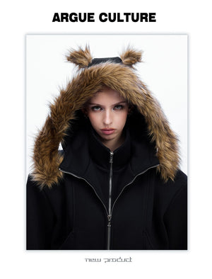 desc::oversized-fake-two-piece-sherpa-lined-hoodie-detail-img-15