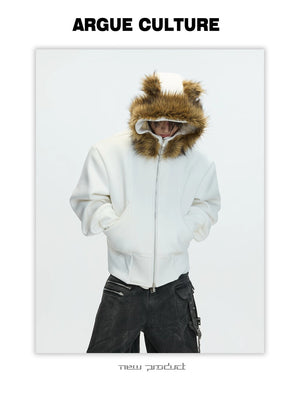 desc::oversized-fake-two-piece-sherpa-lined-hoodie-detail-img-2