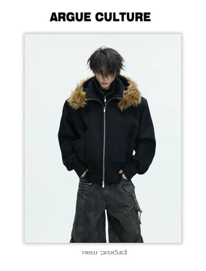 desc::oversized-fake-two-piece-sherpa-lined-hoodie-detail-img-8