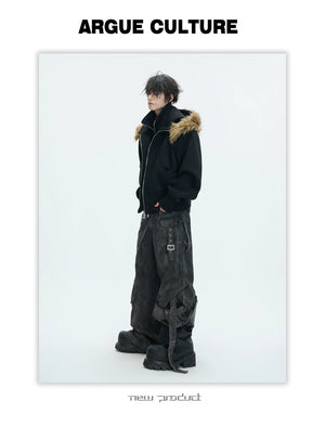 desc::oversized-fake-two-piece-sherpa-lined-hoodie-detail-img-9