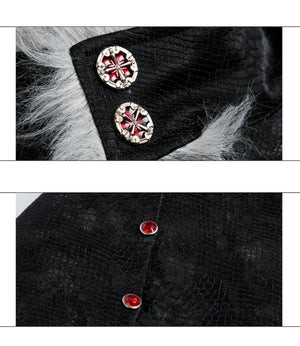 desc::oversized-faux-leather-fur-jacket-goth-streetwear-coat-detail-img-6