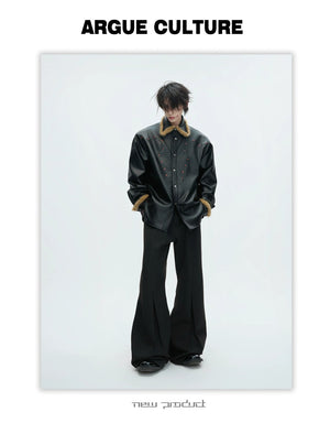 desc::oversized-fur-collar-leather-jacket-gothic-techwear-coat-detail-img-10