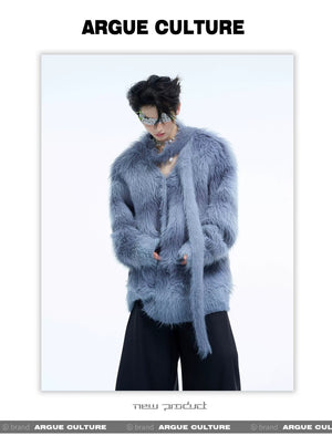 desc::oversized-fuzzy-striped-cardigan-with-scarf-detail-detail-img-4