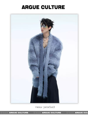 desc::oversized-fuzzy-striped-cardigan-with-scarf-detail-detail-img-5