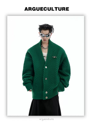desc::oversized-heavyweight-ribbed-v-neck-knit-cardigan-detail-img-5
