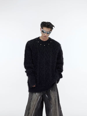 oversized-metal-button-knit-sweater-unisex-streetwear-black