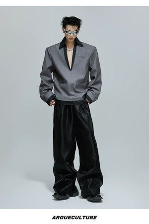 desc::oversized-striped-faux-two-piece-blazer-jacket-detail-img-2