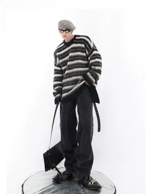 desc::oversized-striped-mohair-sweater-mens-loose-knit-pullover-detail-img-6