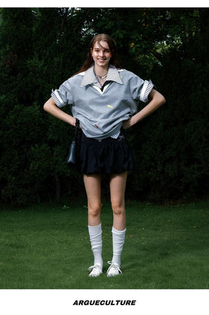 desc::oversized-v-neck-faux-two-piece-graphic-sticker-polo-tee-detail-img-14