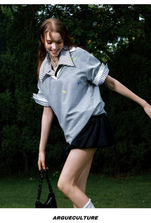 desc::oversized-v-neck-faux-two-piece-graphic-sticker-polo-tee-detail-img-15