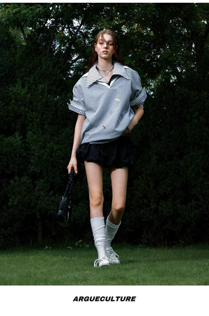 desc::oversized-v-neck-faux-two-piece-graphic-sticker-polo-tee-detail-img-17