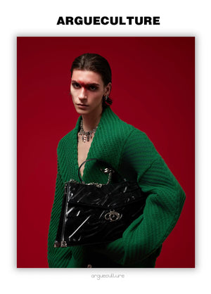 desc::oversized-v-neck-knit-cardigan-with-metal-buttons-detail-img-2