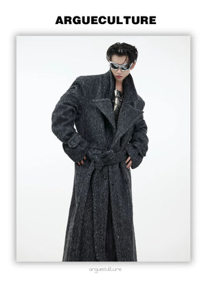 desc::oversized-woolen-trench-coat-unisex-belted-overcoat-detail-img-3