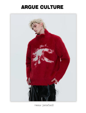 desc::oversized-year-of-the-horse-patchwork-mock-neck-sweater-detail-img-3