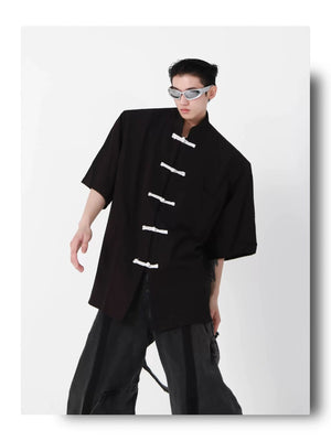 desc::padded-shoulder-chinese-frog-button-streetwear-tee-detail-img-2