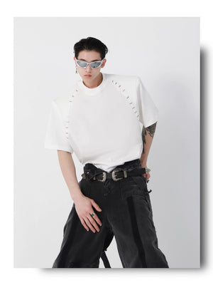 desc::padded-shoulder-metal-bead-boxy-tee-unisex-streetwear-detail-img-2