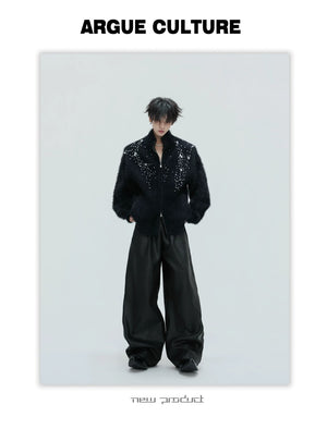 desc::pearl-accented-high-neck-wool-cardigan-slim-fit-knitwear-detail-img-8