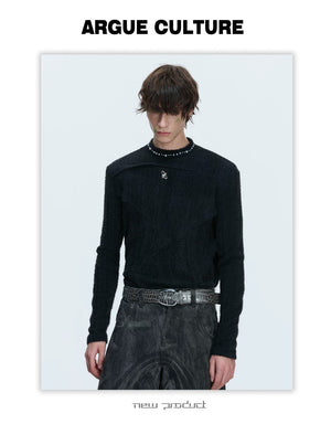 desc::pearl-mock-neck-slim-fit-long-sleeve-streetwear-tee-detail-img-6