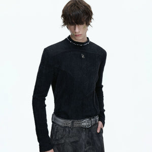 Premium white streetwear base layer with deconstructed design