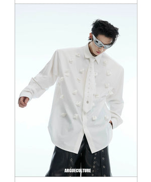 desc::pearl-tie-patchwork-shoulder-pad-shirt-oversized-detail-img-10