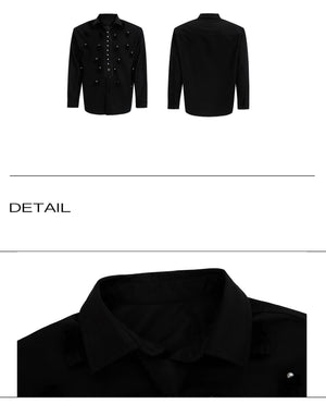 desc::pearl-tie-patchwork-shoulder-pad-shirt-oversized-detail-img-13