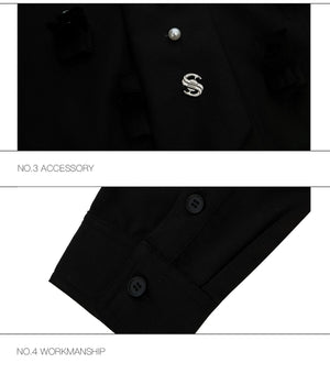 desc::pearl-tie-patchwork-shoulder-pad-shirt-oversized-detail-img-14