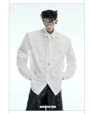 desc::pearl-tie-patchwork-shoulder-pad-shirt-oversized-detail-img-6