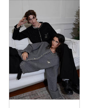 desc::pearl-trim-glitter-knit-jacket-loose-street-cardigan-detail-img-14