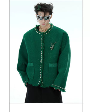 desc::pearl-trim-glitter-knit-jacket-loose-street-cardigan-detail-img-19