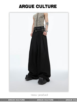 desc::pleated-straight-leg-designer-trousers-with-belt-detail-img-2