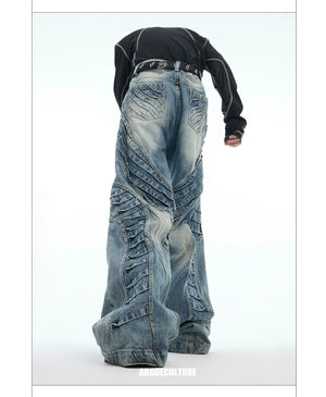 desc::pleated-wide-leg-distressed-vintage-jeans-for-men-detail-img-7