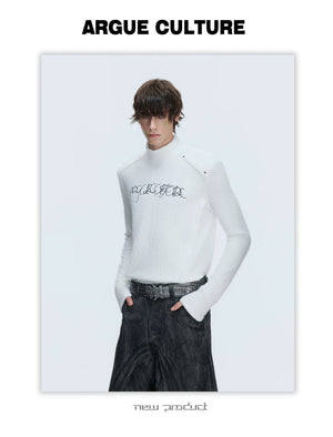 desc::plush-mock-neck-deconstructed-slim-long-sleeve-tee-detail-img-4
