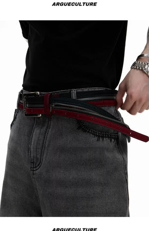 desc::pony-hair-double-zip-leather-belt-retro-streetwear-unisex-detail-img-8