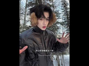 Asymmetric Black Duck Down Jacket | Winter Outerwear video