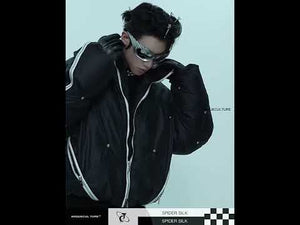 360-degree video showcasing the avant-garde deconstructed design and zipper details of this streetwear jacket