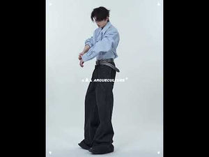 Striped Waist-Cinched Shirt with Detachable Tie video