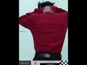 Video showing different ways to style men's rhinestone embellished long sleeve crew neck tee