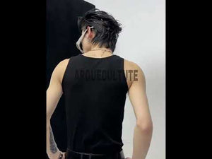 Unisex Openwork Ribbed Tank Top in Cotton Blend video