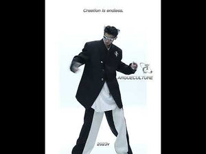 360-degree video showcasing the unique features of this gender-neutral avant-garde blazer with shoulder pads