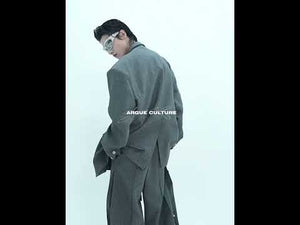 Video showing movement and fit of deconstructed blazer set with 4-way stretch fabric for urban lifestyle