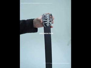 Crocodile-Embossed Cowhide Belt with Metal Buckle video