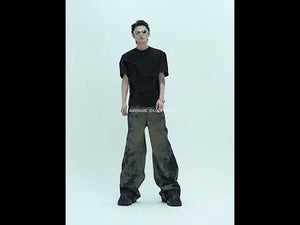 Pleated Boxy Cotton T-Shirt with Metal Details video
