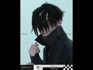 360-degree video showcasing the sparkling metallic details and loose fit of this urban fashion shirt