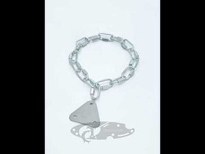 Silver Triangle Pendant Chain Necklace with Lock Clasp | ArguE CulturE