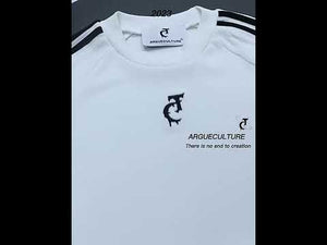 Unisex Cotton Three-Stripe Textured Fitted Tee video