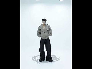 360-degree video demonstration of how to style this oversized sleeve hooded leather jacket