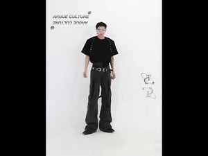 Relaxed Cotton Metal-Bead Shoulder T-Shirt video